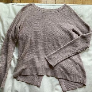 Madewell Pink Open Cross Back Sweater